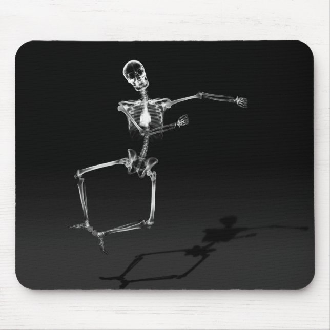 X-RAY SKELETON JOY LEAP B&W MOUSE MAT (Front)
