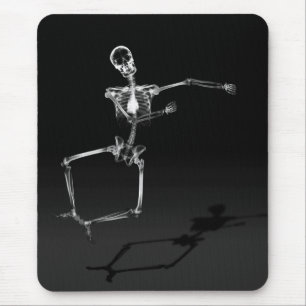 X-RAY SKELETON JOY LEAP - BLACK & WHITE MOUSE MAT