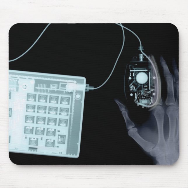X-Ray Skeleton Keyboard & Mouse Mouse Pad (Front)