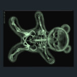 X-ray skeleton of a scare bear pop art poster<br><div class="desc">This skeleton x-ray image of a scare bear is the perfect piece of pop art. It's a fun poster…not just your ordinary bear! And watch out for those fangs!</div>