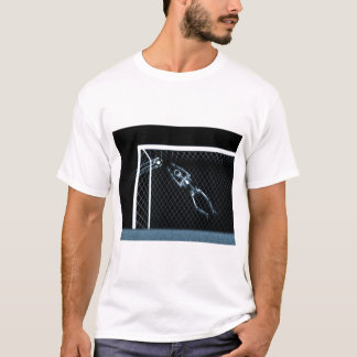 X-RAY SKELETON SOCCER GOALIE BLUE T-Shirt