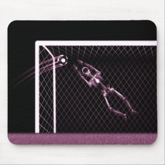 X-RAY SKELETON SOCCER GOALIE PINK MOUSE MAT