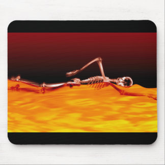 X-Ray Skeleton Swimming in Lake of Fire Mouse Mat