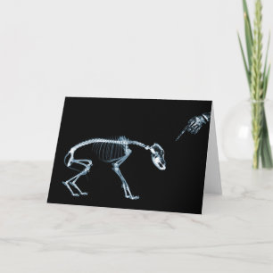 X-Ray Skeletons Bad Dog Blue Card