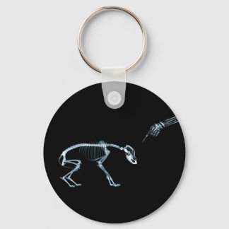 X-Ray Skeletons Blue Bad Dog Key Ring