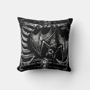 X-Ray Skelett Korpus mit Fledermaus Cushion