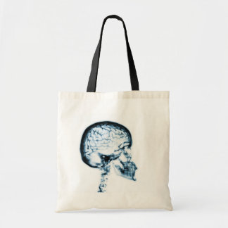 X-RAY SKULL BRAIN - BLUE TOTE BAG