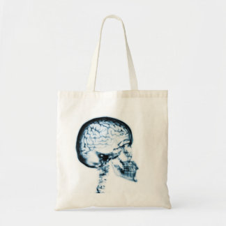 X-RAY SKULL BRAIN - BLUE TOTE BAG