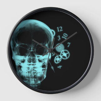 X-Ray Skull & Clock Parts - Teal
