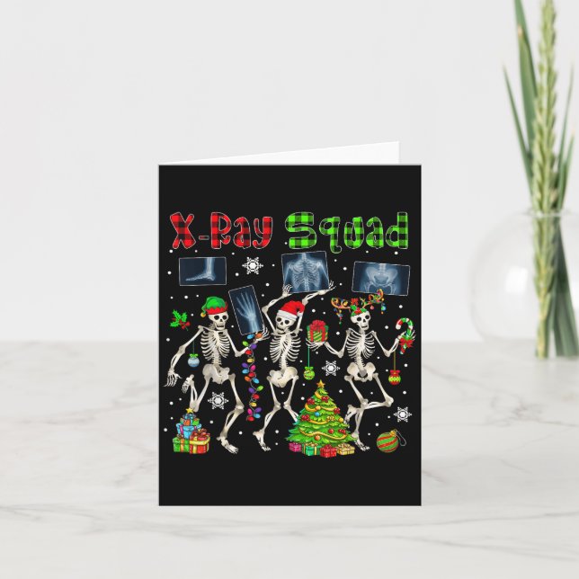 X-ray Squad Xmas Three Santa Reindeer Elf X-ray Sk Card (Front)