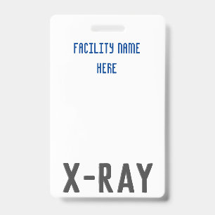 X-Ray Tech Badge Hanger ID Badge