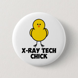 X Ray Tech Chick 6 Cm Round Badge