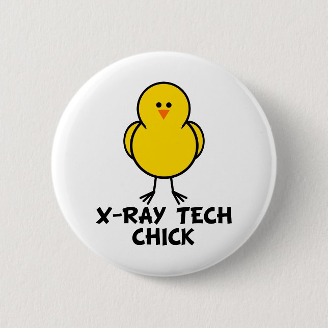 X-Ray Tech Chick 6 Cm Round Badge (Front)