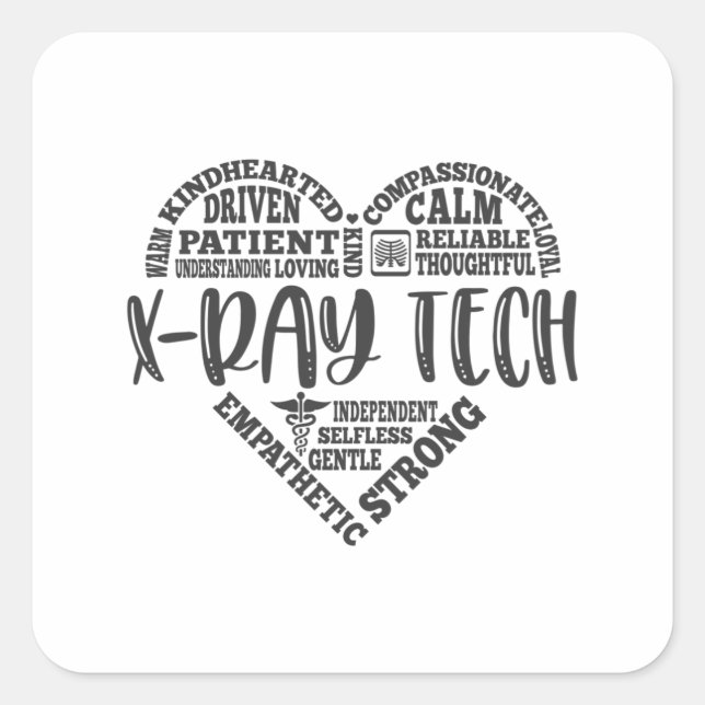 X-ray tech, Xray technologist Square Sticker (Front)