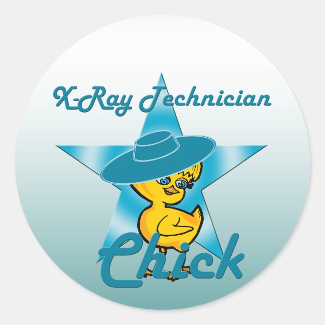 X-Ray Technician Chick #7 Classic Round Sticker (Front)