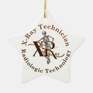 X Ray Technician Circle Brown Ceramic Tree Decoration