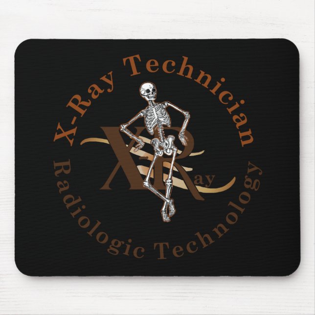 X Ray Technician Circle Brown Mouse Mat (Front)