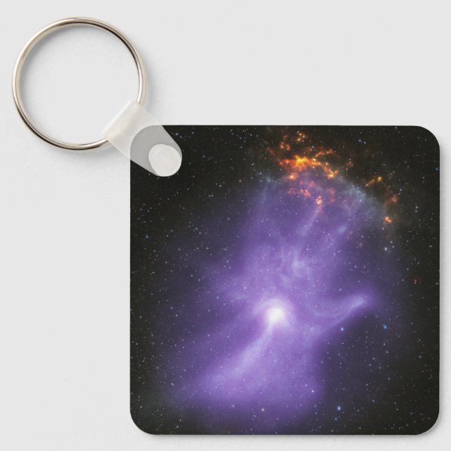 X-Ray Telescopes Ghostly Cosmic Hand Key Ring (Front)