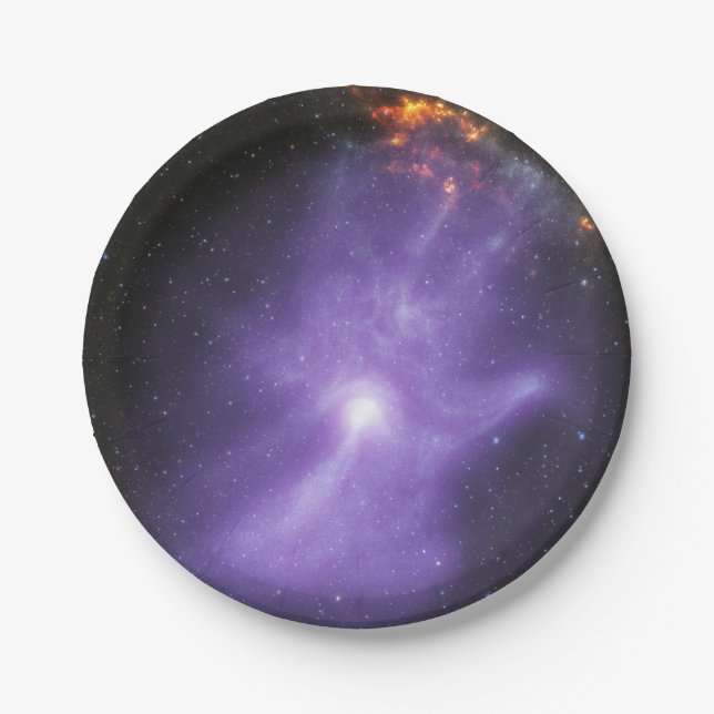 X-Ray Telescopes Ghostly Cosmic Hand Paper Plate (Front)