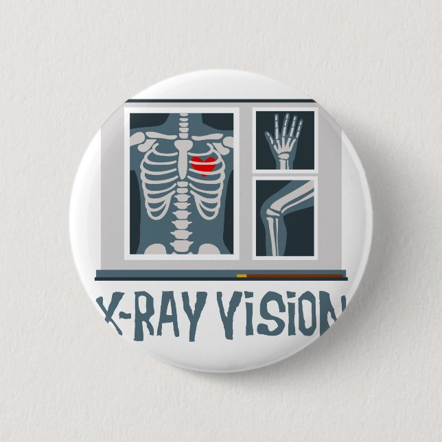 X-Ray Vision 6 Cm Round Badge (Front)