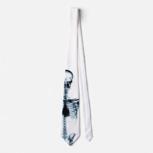 X-Ray Vision Blue Single Skeleton Neck Tie