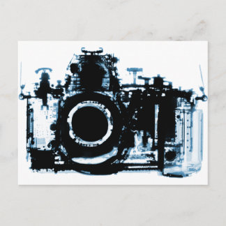 X-RAY VISION CAMERA BLACK BLUE POSTCARD