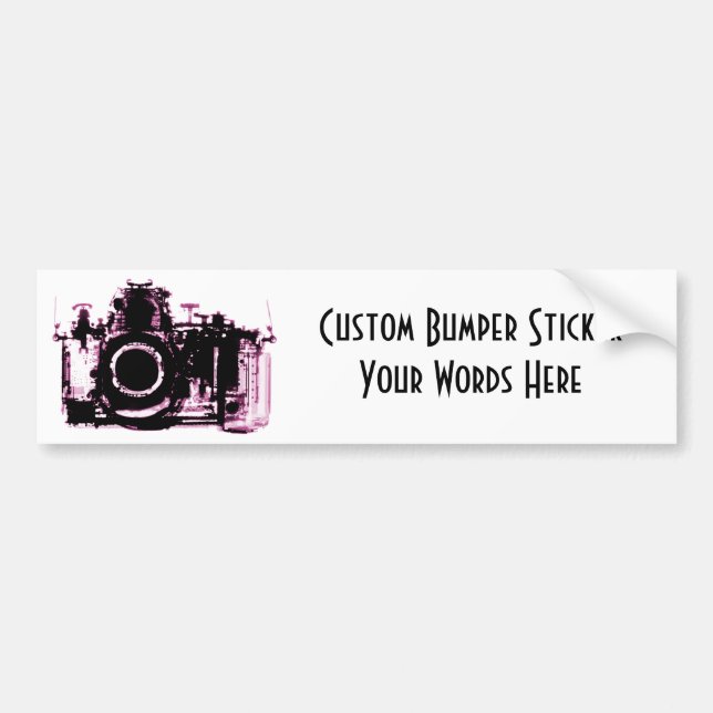 X-RAY VISION CAMERA BLACK PINK BUMPER STICKER (Front)