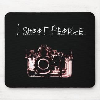 X-RAY VISION CAMERA BLACK RED - I Shoot People Mouse Mat