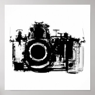 X-RAY VISION CAMERA - BLACK & WHITE POSTER