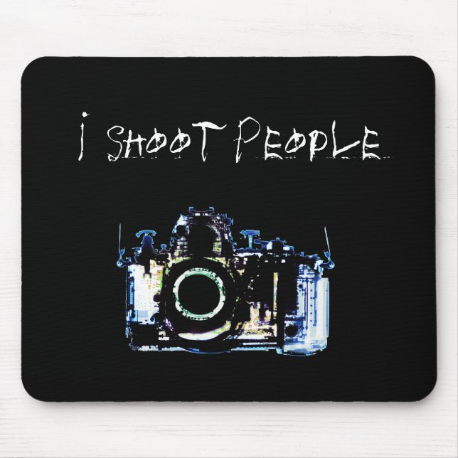 X-RAY VISION CAMERA ORIGINAL - I Shoot People Mouse Mat (Front)