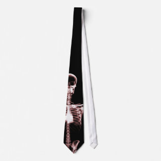 X-Ray Vision Red Single Skeleton Neck Tie