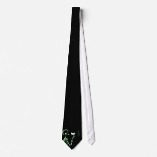 X-RAY VISION SKELETON ON MEGAPHONE - GREEN TIE