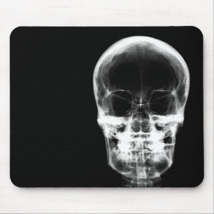 X-RAY VISION SKELETON SKULL - B&W MOUSE MAT