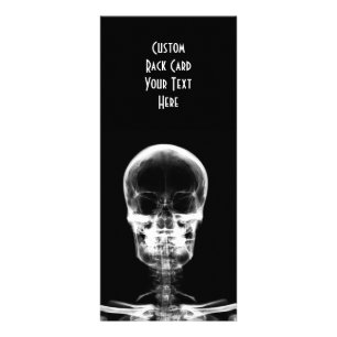 X-RAY VISION SKELETON SKULL - B&W RACK CARD