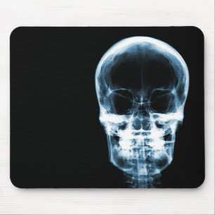 X-RAY VISION SKELETON SKULL - Blue Mouse Mat