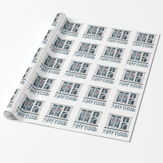 X-Ray Vision Wrapping Paper (Unrolled)