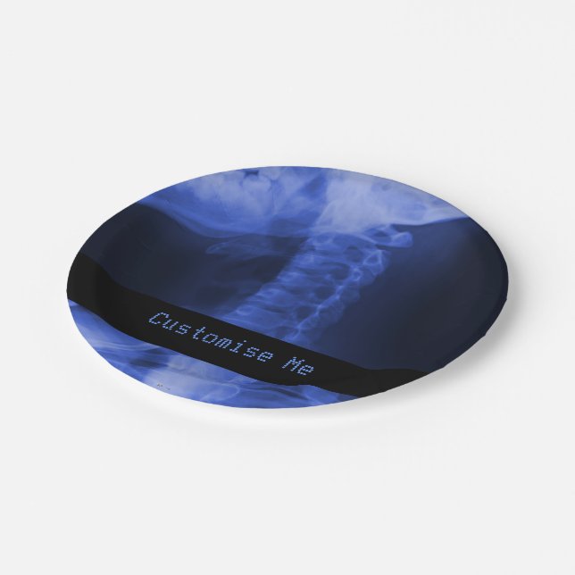 X-Rayed 2 Electromagnetic Blue Paper Plate (Angled)