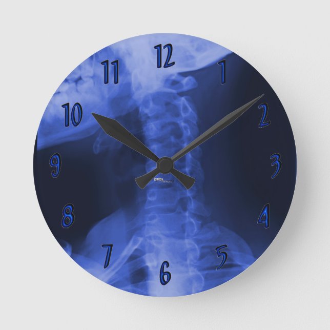 X-rayed 2 - Electromagnetic Blue Round Clock (Front)