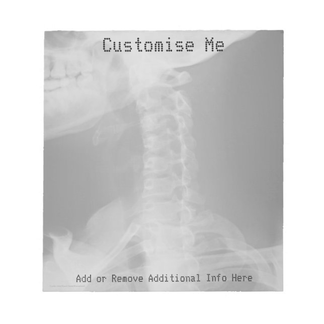 X-rayed 2 Original Notepad (Front)