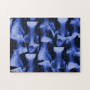 X-Rayed Electromagnetic Blue Jigsaw Puzzle