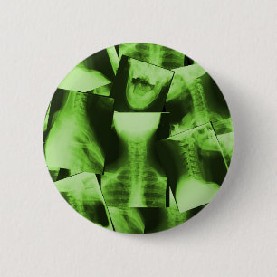 X-rayed - Radioactive Green 6 Cm Round Badge