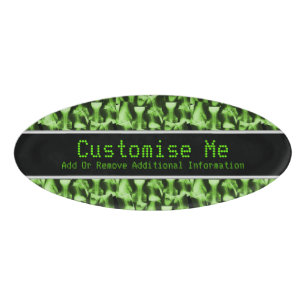 X-Rayed - Radioactive Green Name Tag