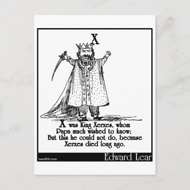 X was King Xerxes, whom Postcard (Front)