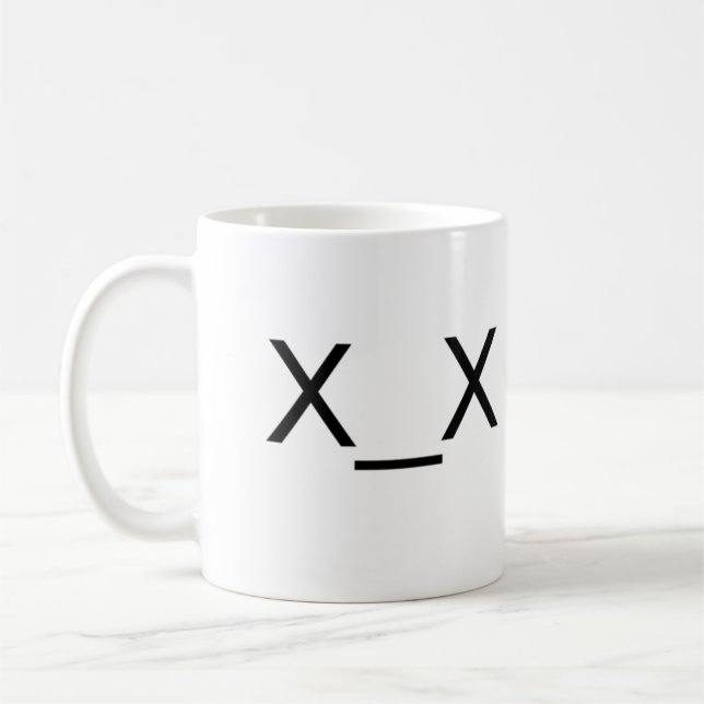 x_x Dead Emoticon Mug (Left)