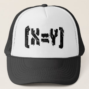 X=Y_BlockLogo Trucker Hat