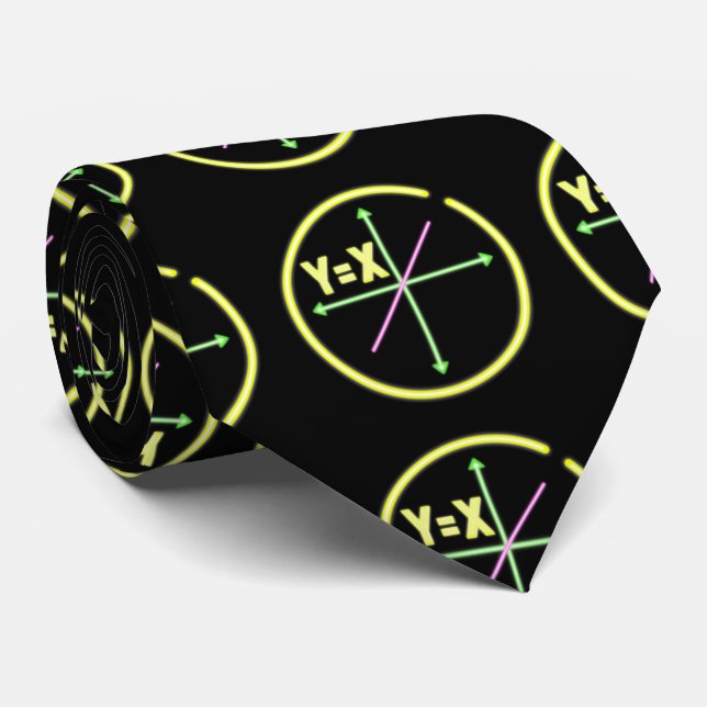 X=Y Liner equation Math Geek Tie (Rolled)