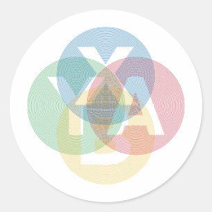 XABY Coloured Classic Round Sticker