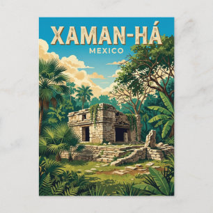 Xaman-Há Ruins Mexico Postcard