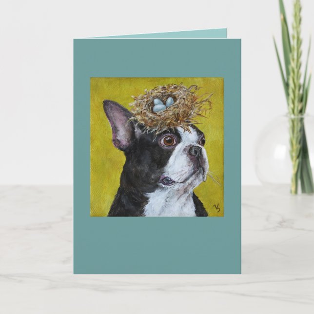 Xan the Boston terrier card (Front)