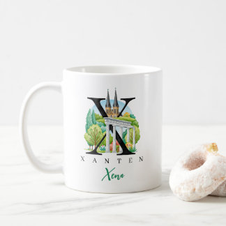 Xanten Germany Monogram Letter X Personalised Gift Coffee Mug